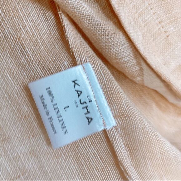 Le Kasha Light Linen Tima One Button Blazer Light Pink large - Picture 9 of 12